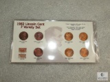 1982 Lincoln Cent 7 Variety Set