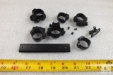 Lot of 3 Pairs of Scope Rings & Scope Mount