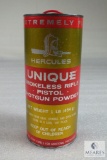 Hercules Unique Premium Smokeless Powder for Pistol Shotgun about 1/2 full