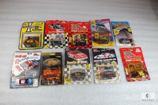 Lot of 10 Diecast Collector Nascar Cars Racing Champions Richard Petty, Jay Fogleman, and more