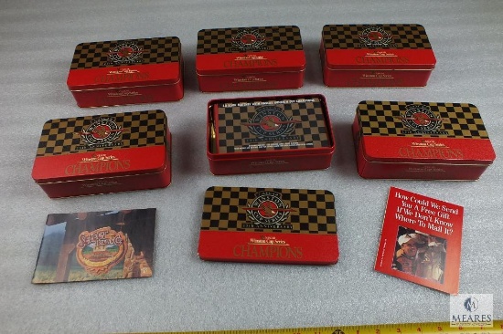 Lot of 6 Nascar Winston Cup Series 25th Anniversary Tins with Book of Matches