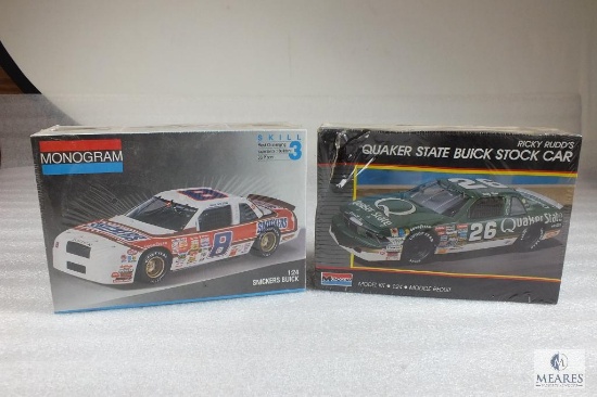 Lot of 2 Monogram Model Cars 1:24 Scale Snickers Buick & Ricky Rudd's Car