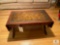Mahogany Leather Inlay Drop-Leaf Coffee Table