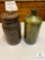 Wallawhatoola Alum Water Green Glass Bottle and Pottery Jar with Lid