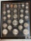 Framed US 20th Century-Type Coins Includes Silver and Clad Coins