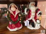 Lot of Two Decorative Santa Claus