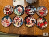 Lot of Eight Franklin Mint/Coca-Cola Collector Plates