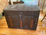 Camelback Trunk with Tray and Original Labeling