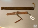 Two Strops with Folding Straight Razor