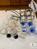 Mixed Lot of Glassware and Wine Racks