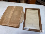 1899 Teacher's Contract Framed and Scrapbook