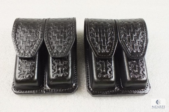 Two new Hunter leather double magazine pouches fits Beretta 92, Glock, Ruger P95 and similar. Can be