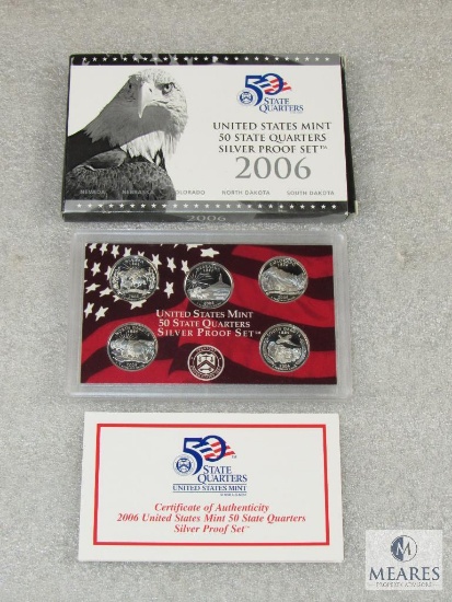 2006 US Mint 50-state quarters silver proof set