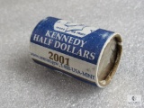 Roll of 2001 Kennedy half dollars - UNC - US Mint roll