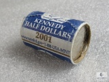 Roll of 2001 Kennedy half dollars - UNC - US Mint roll