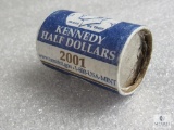 Roll of 2001 Kennedy half dollars - UNC - US Mint roll