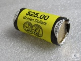 Roll of 25 Sacagawea dollars - UNC - US Mint roll