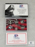 2007 US Mint 50-state quarters silver proof set