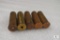 5 .12 gauge brass shells