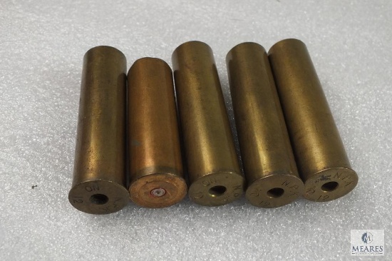 5 .12 gauge brass shells