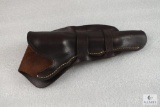 Double loop Cross Draw leather holster fits single action revolver up to 7.5