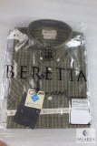 NEW - Beretta Drip dry shirt short sleeves green check Size large