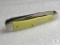 Case 1984 Trapper 2 Blade 3254 CV Yellow Handle Folder Knife