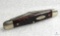 Vintage 1972 Case 6208 Half Whittler 2 Blade Bone Handle Knife