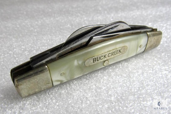 Vintage Buck Creek Bobcat Solingen Germany 4 Blade Stockman Knife