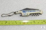 Vintage 1976 Ideal Bicentennial Liberty Bell Folder Knife Bottle Opener & Corkscrew Tool