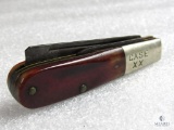 Vintage Case XX 2 Blade Barlow Style Knife Red Bone