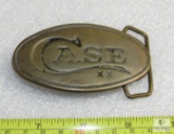 Vintage Case Solid Brass Belt Buckle - Oval with Case XX logo 1978