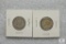 1955 British Caribbean 25-cents and 1945 Canadian 25-cents