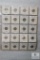 Sheet of mixed Mercury dimes