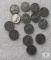 Lot of (14) World War 2 steel Lincoln wheat cents