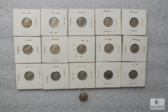 Lot of (16) mixed silver Roosevelt dimes
