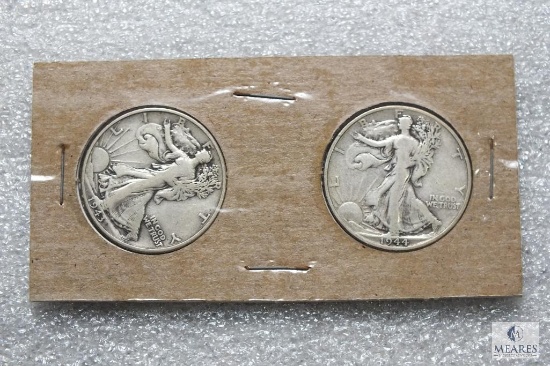 Group of (2) Walking Liberty halves