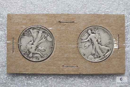 Group of (2) Walking Liberty halves