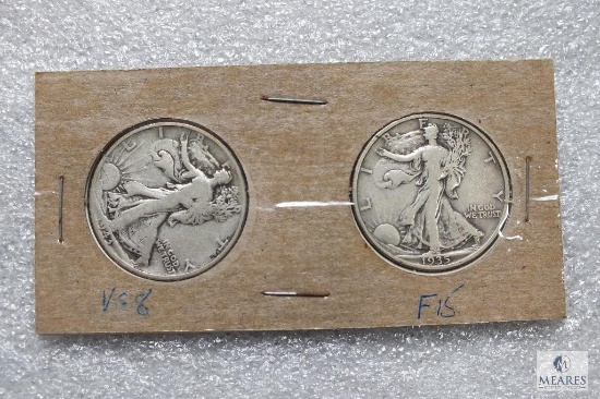 Group of (2) Walking Liberty halves