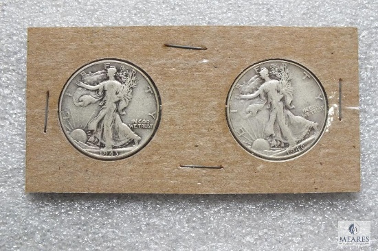 Group of (2) Walking Liberty halves