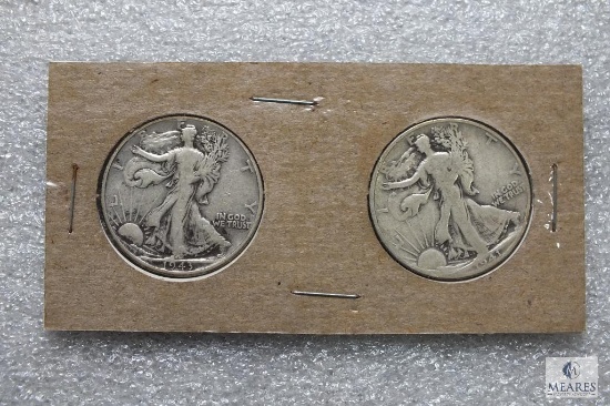 Group of (2) Walking Liberty halves