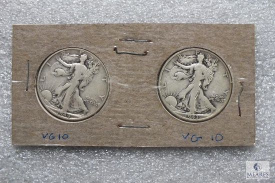 Group of (2) Walking Liberty halves