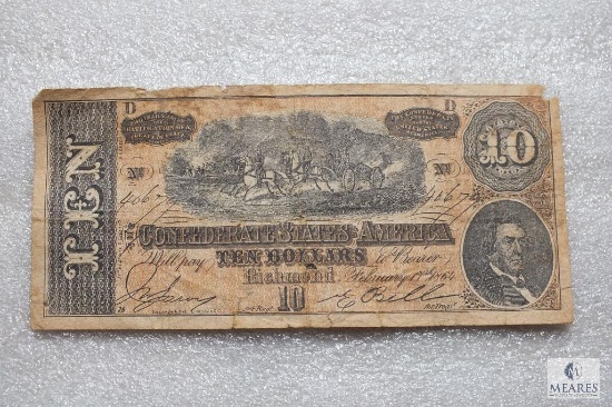 CSA 10 dollar currency note - hand signatures and numbering