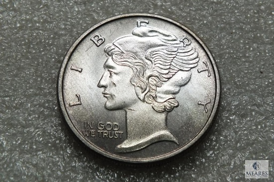 Mercury Head silver round - 1 troy ounce - .999 fine silver