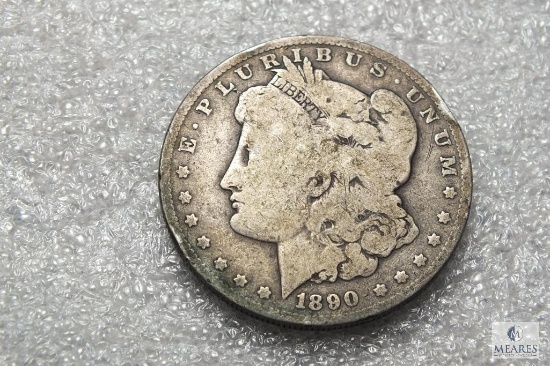 1890-O Morgan silver dollar