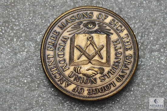 1987 South Carolina Masonic 250 year commemorative medallion