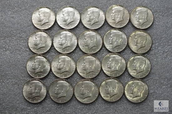 Lot of (20) 1964 - 90% silver Kennedy half dollars