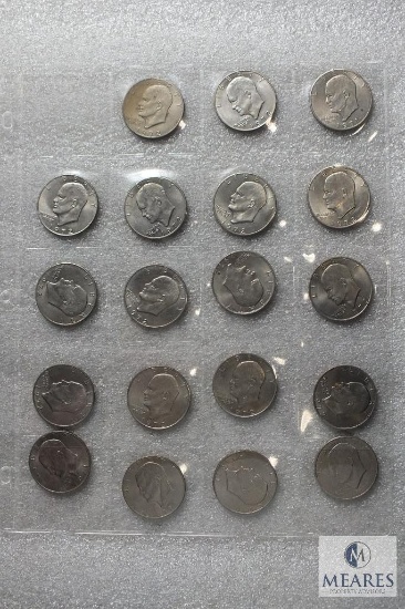 Group of (19) mixed Eisenhower dollars