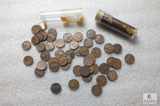 Two rolls of mixed Lincoln wheat cents