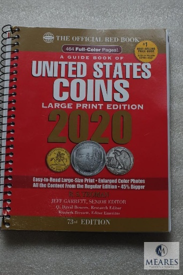 US Large Print Coin Book - Spiral Bound - 2020 Edition